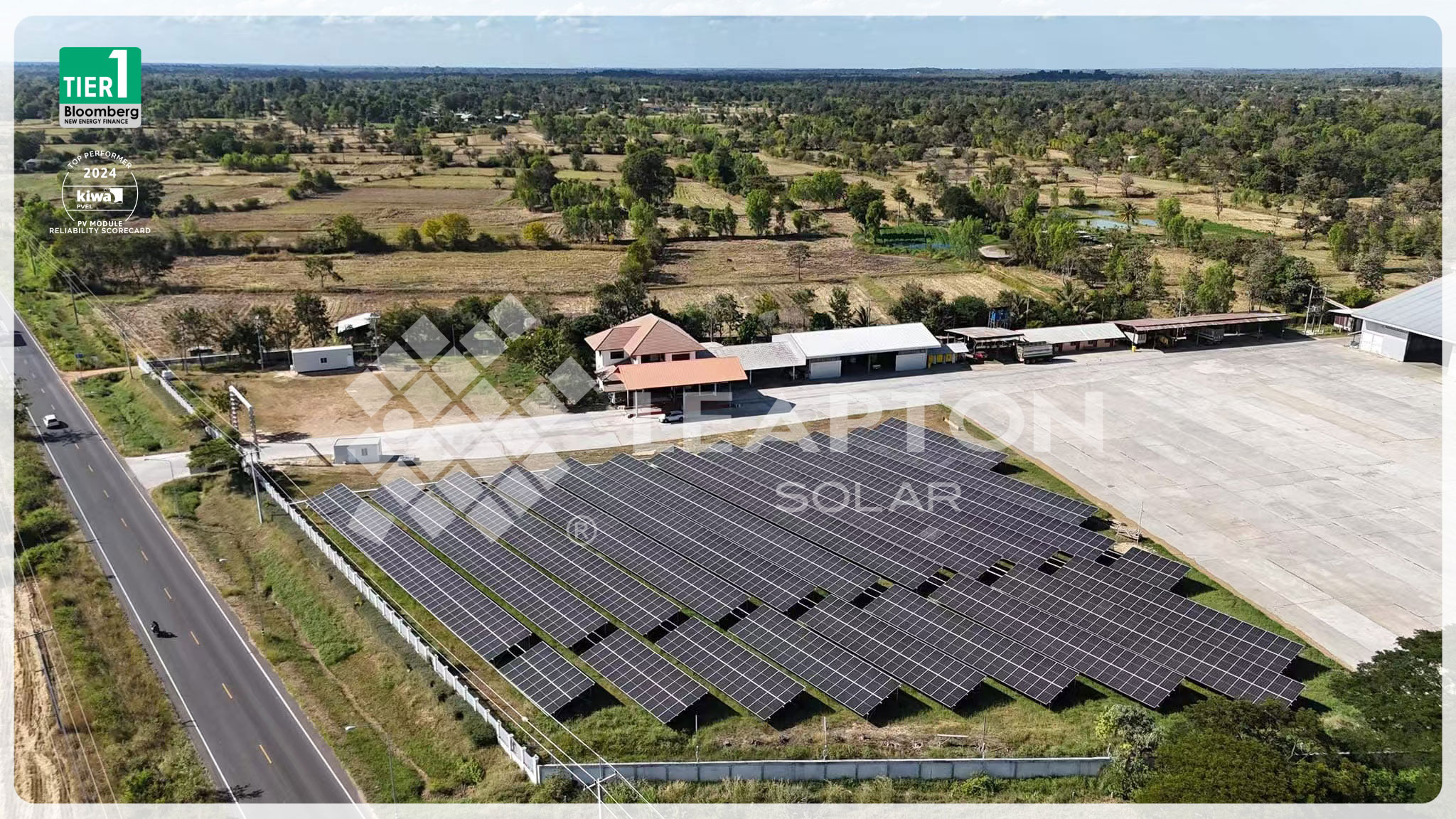 Leapton 990KW solar project in Thailand
